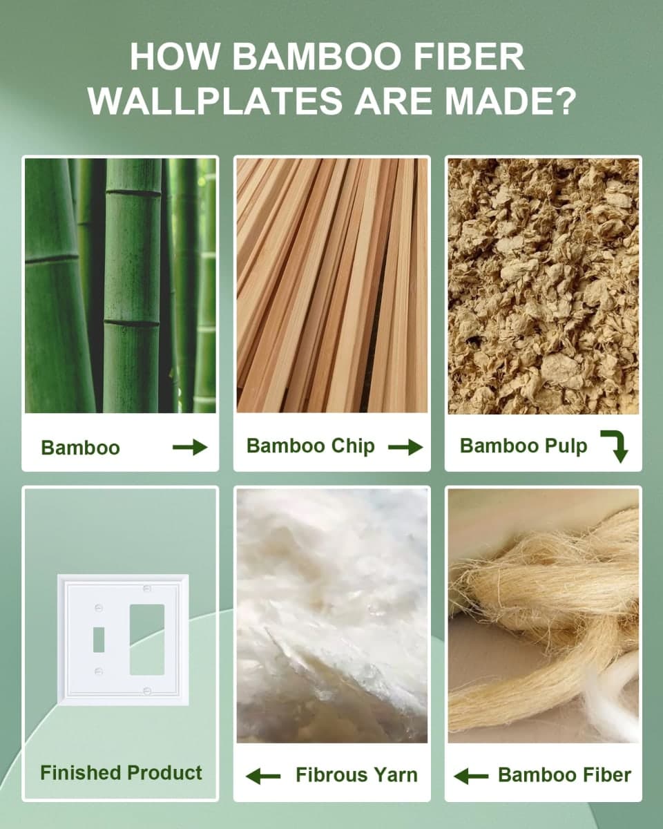 TREEWELL Bamboo Wall Plates,TEFP22A thumbnail 5
