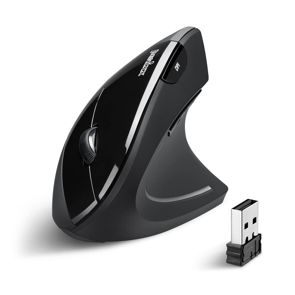 Perixx PERIMICE-713 Wireless Ergonomic Vertical Mouse - 800/1200/1600 DPI - Right Handed - Recommended with RSI User — image 1