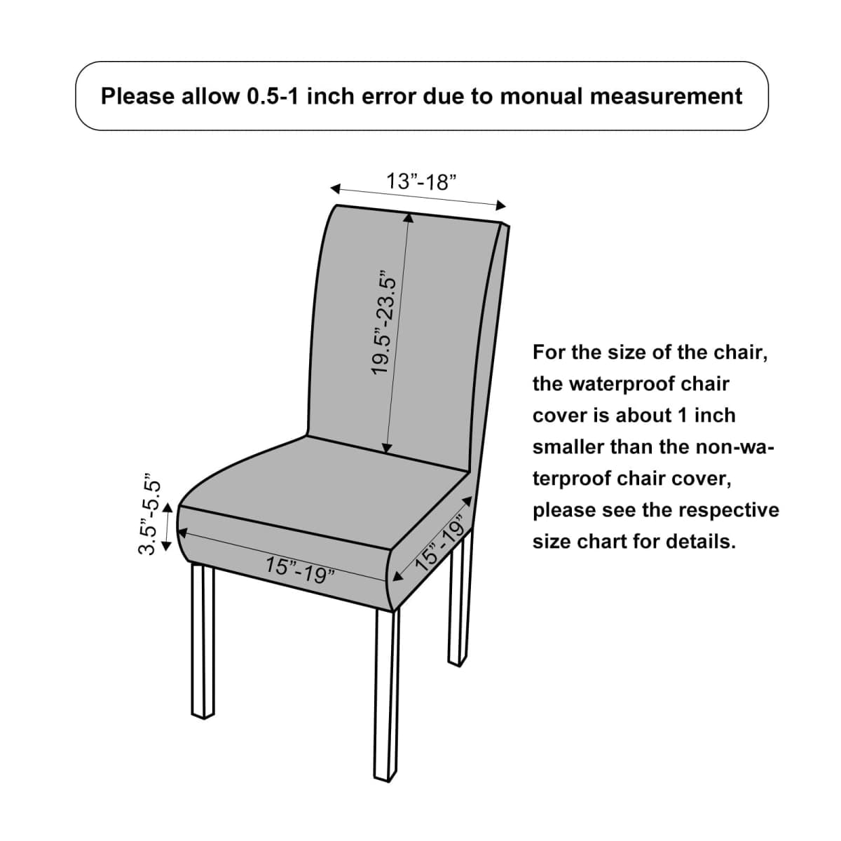 Genina Chair Covers for Dining Room Chair Covers Dining Chair Slipcovers Stretch Kitchen Parsons Chair Covers (White, 4 PCS) thumbnail 4