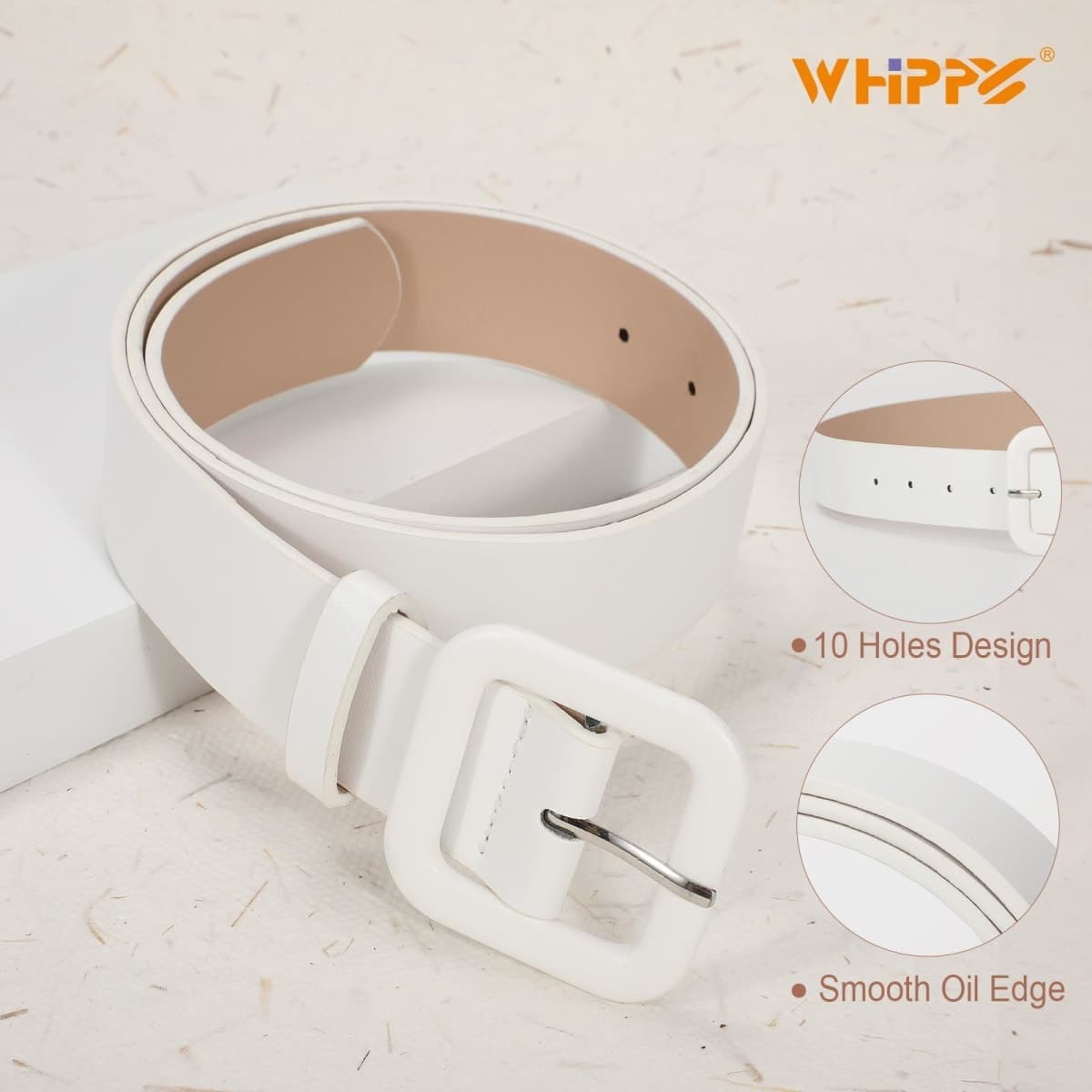 WHIPPY Fashion Sweet Style Women Belts, Pink, X-Large thumbnail 3