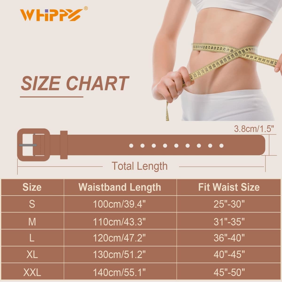 WHIPPY Fashion Sweet Style Women Belts, Pink, X-Large thumbnail 5