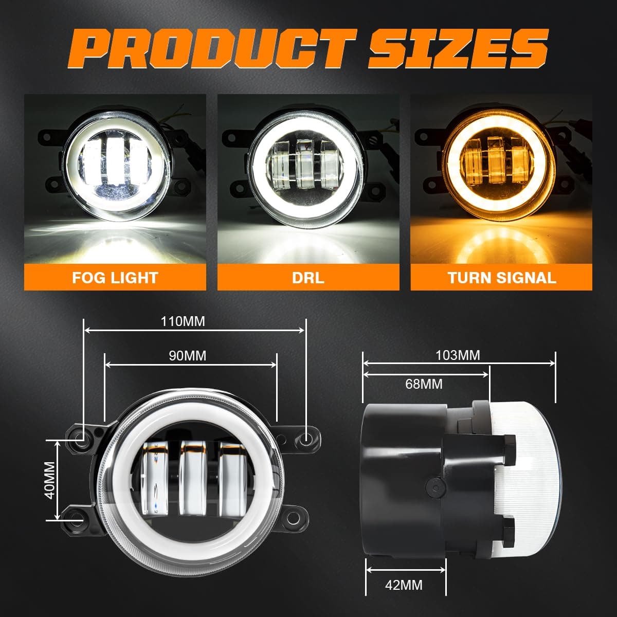 IHNZCB LED Fog Light Assembly Left & Right thumbnail 4