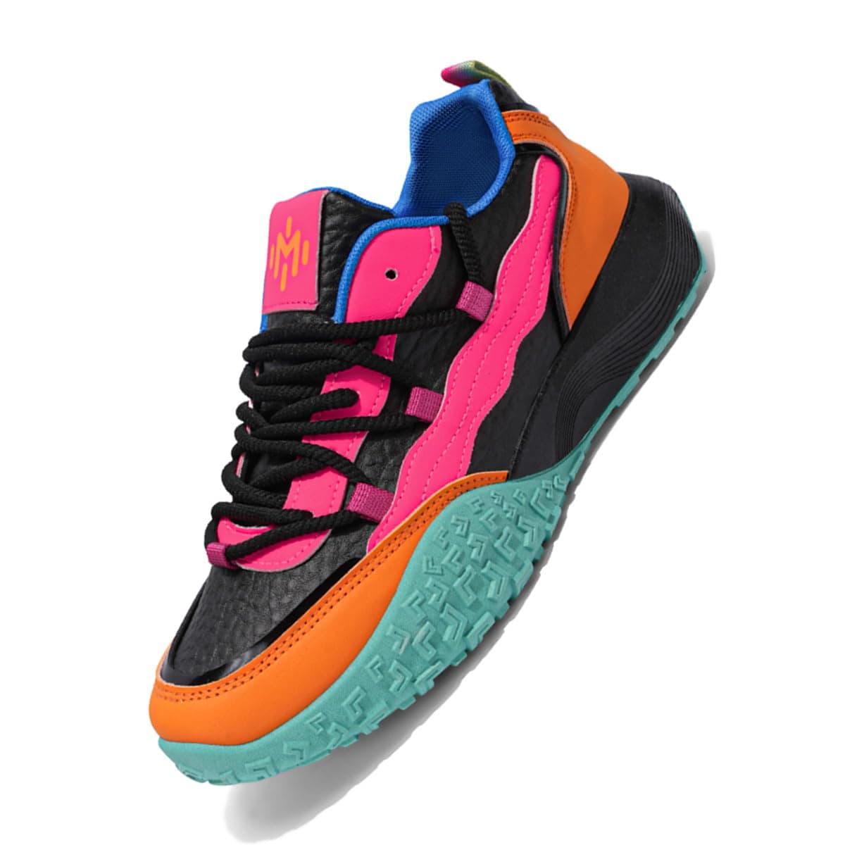 MODME Chunky Sneakers for Women & Men - Fashion Athletic Walking Shoes Unique Color Block Design |Comfortable & Stylish, Black, 10.5 Women/9.5 Men