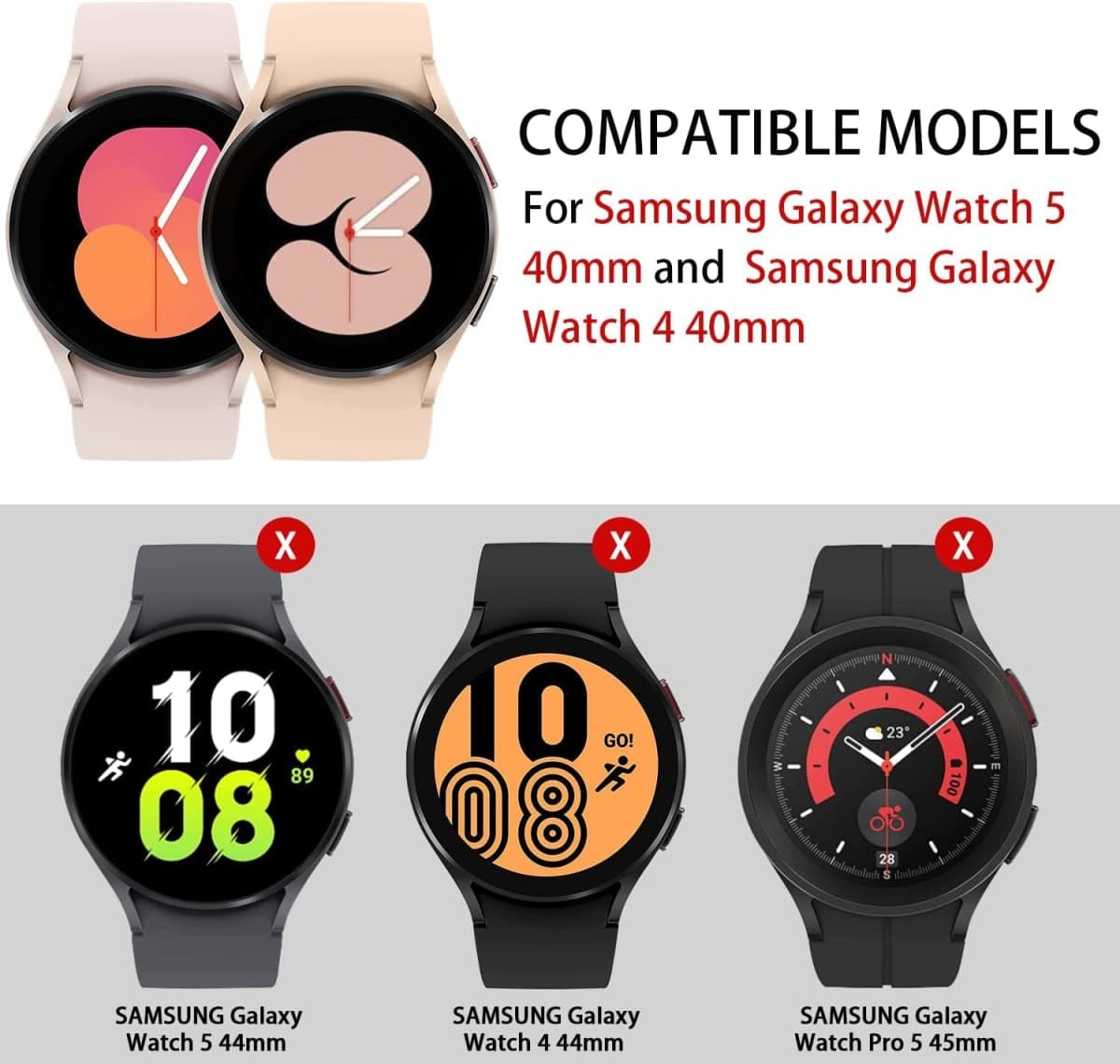 Suoman 2+2 Pack for Samsung Galaxy Watch 7/6/5/4 40mm Privacy Screen Protector, [Perfectly Fit] 9H Hardness Ultra-thin HD Clear Anti-Scratch Tempered Glass for Galaxy Watch 7/6/5/4 (40mm) thumbnail 2