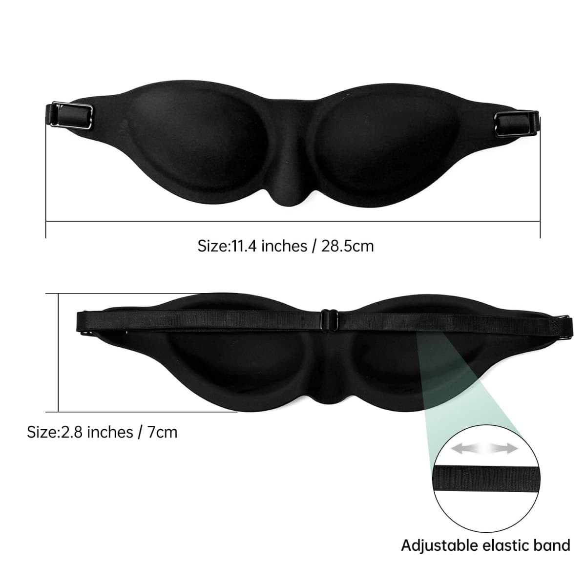 Soft Silicone Sleep Mask for Dry Eyes, Moisture Chamber Reusable Washable Eye Mask, Lightweight & Comfortable for Insomnia, Yoga, Meditation, Naps, Travel and Stress Relief thumbnail 5