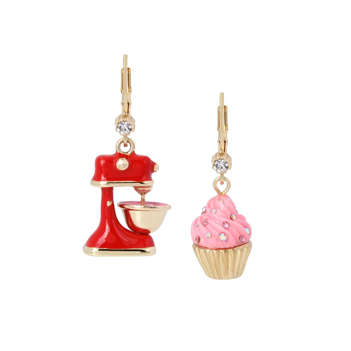 Betsey Johnson Womens Sweetheart Earrings, One Size, Metal Glass Plastic, No Gemstone — image 1