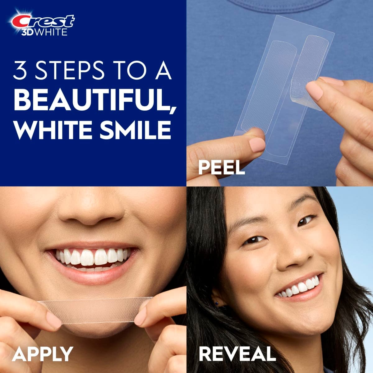 Crest 3D Whitestrips Whitening Starter Kit – Teeth Whitening Kit, 10 Treatments, Each with 1 Upper/1Lower, 20 Strips – Crest 3DWhite Teeth Whitening Strips thumbnail 4