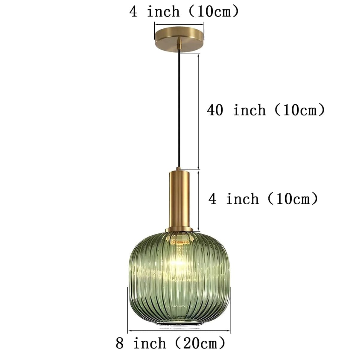 Battery Operated Pendant Light,Glass Battery Ceiling Light Fixtures with Wireless Remote Dimmable,10 Colors Modes Rechargeable Chandelier for Kitchen,Dining Room,Living Room,Bedroom(Green) thumbnail 4