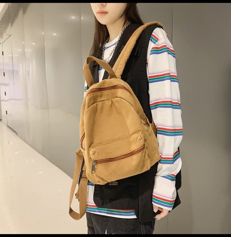 XPONNI Small Backpack Purse for Teen Girls Grunge Accessories Purse Backpack for Women Mini Backpack Purse, Brown, Small, Classic thumbnail 2