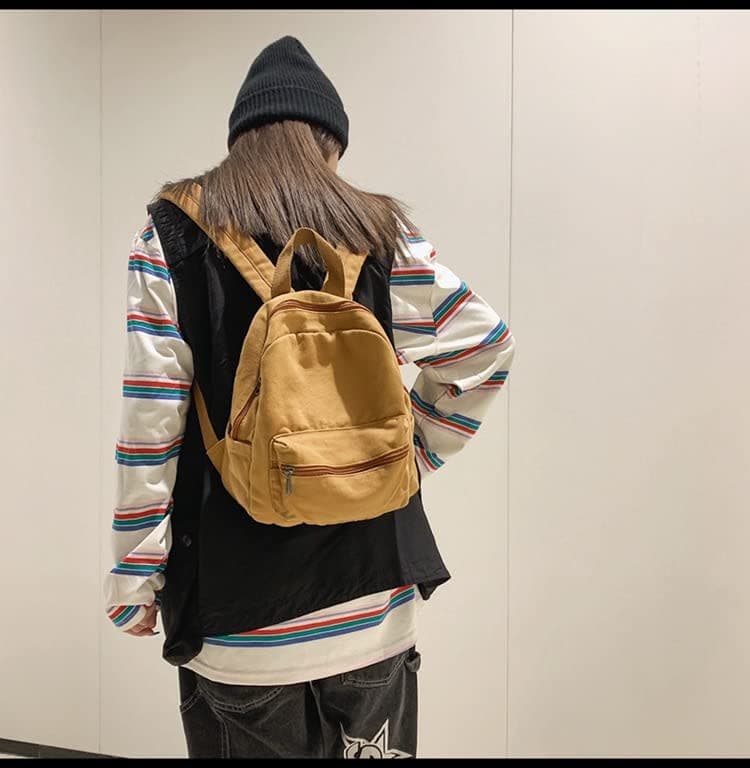 XPONNI Small Backpack Purse for Teen Girls Grunge Accessories Purse Backpack for Women Mini Backpack Purse, Brown, Small, Classic thumbnail 4