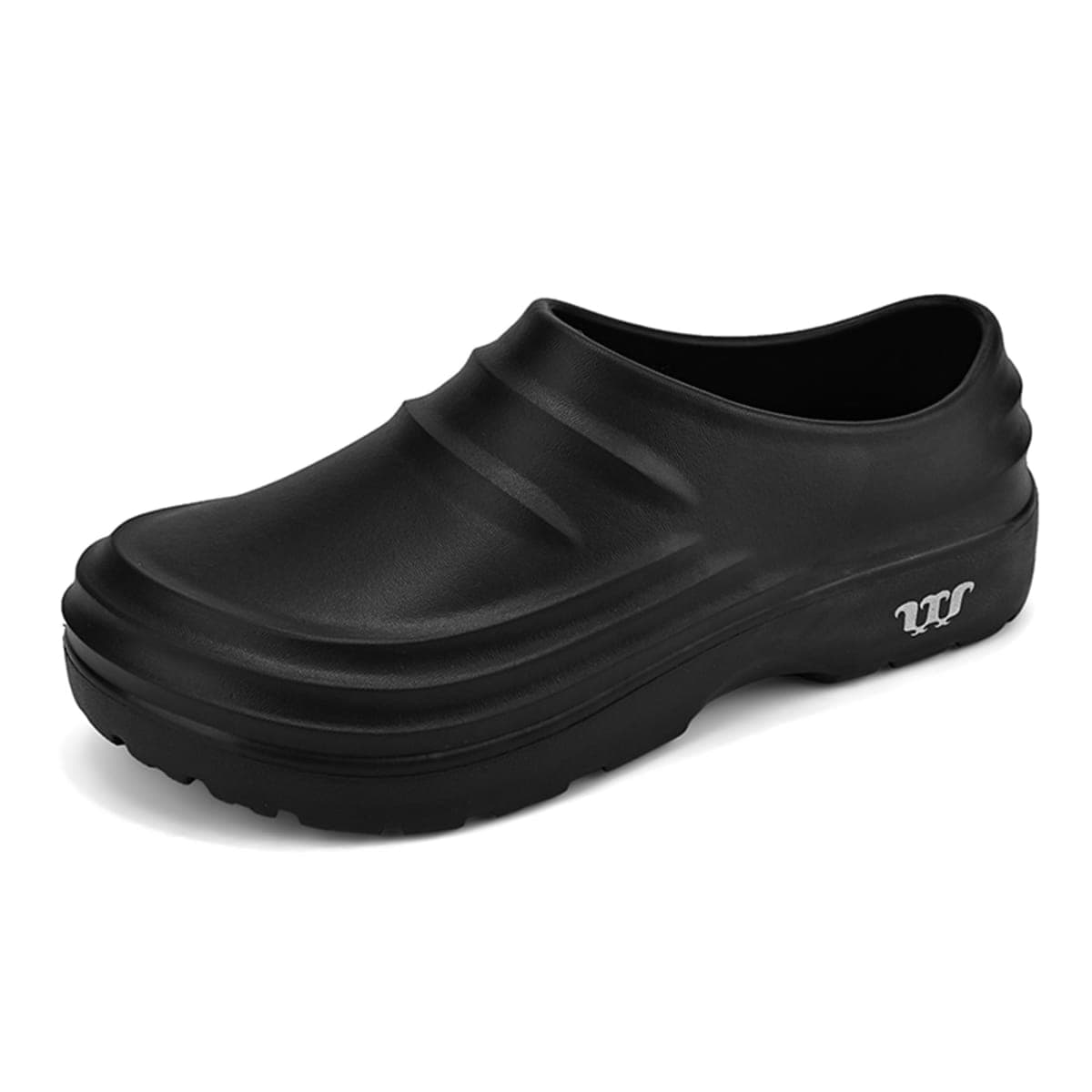 QPAO Work Shoes for Men & Women Non Slip Clogs Kitchen Chef Shoes Comfortable Women Clogs Beach Shoes, Black 602, 7 Women/6 Men — image 1
