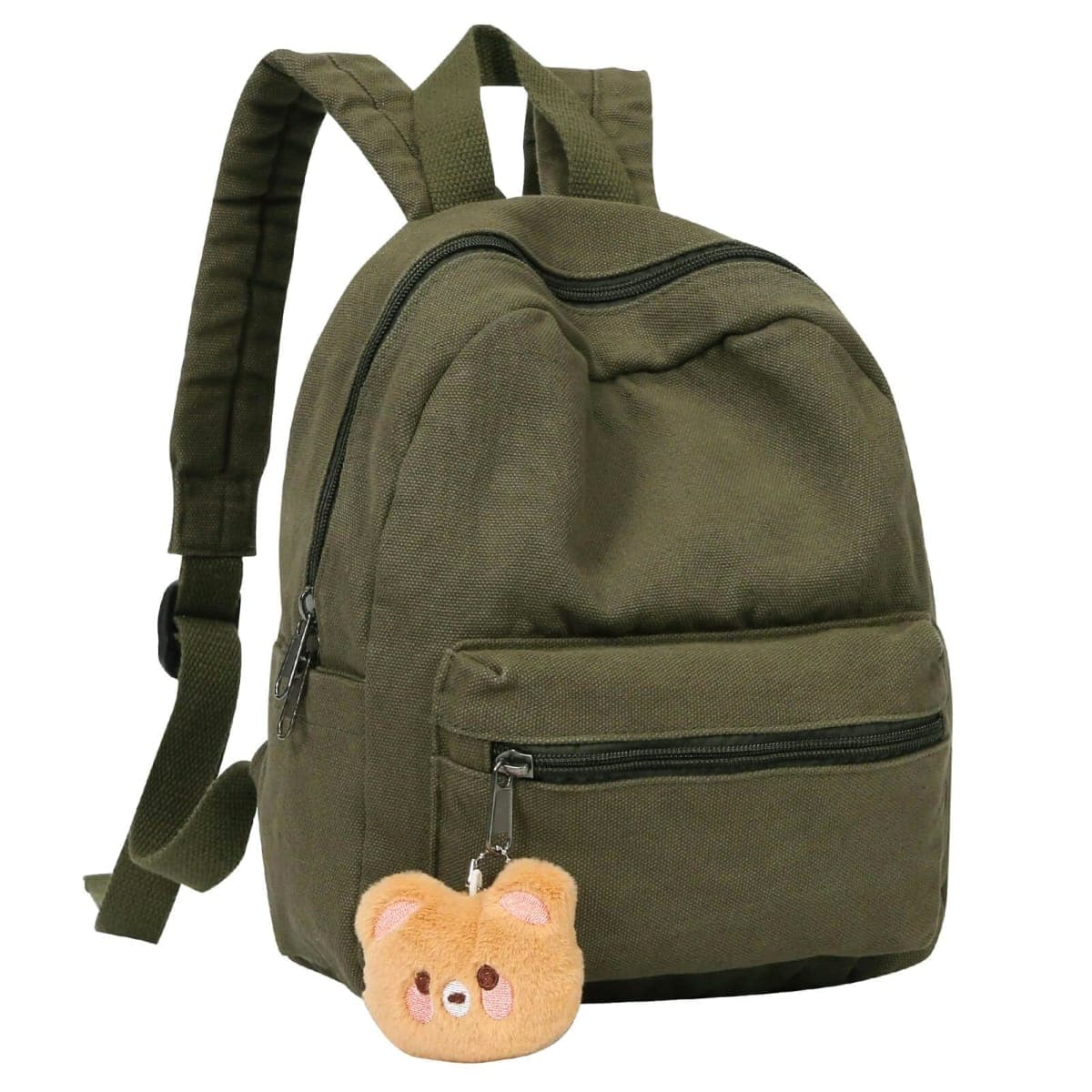 Phaoullzon Teen Girls Mini Backpack Purse Kids Canvas Small Tiny Cute Bag, Olive Green, Mini, Mini — image 1