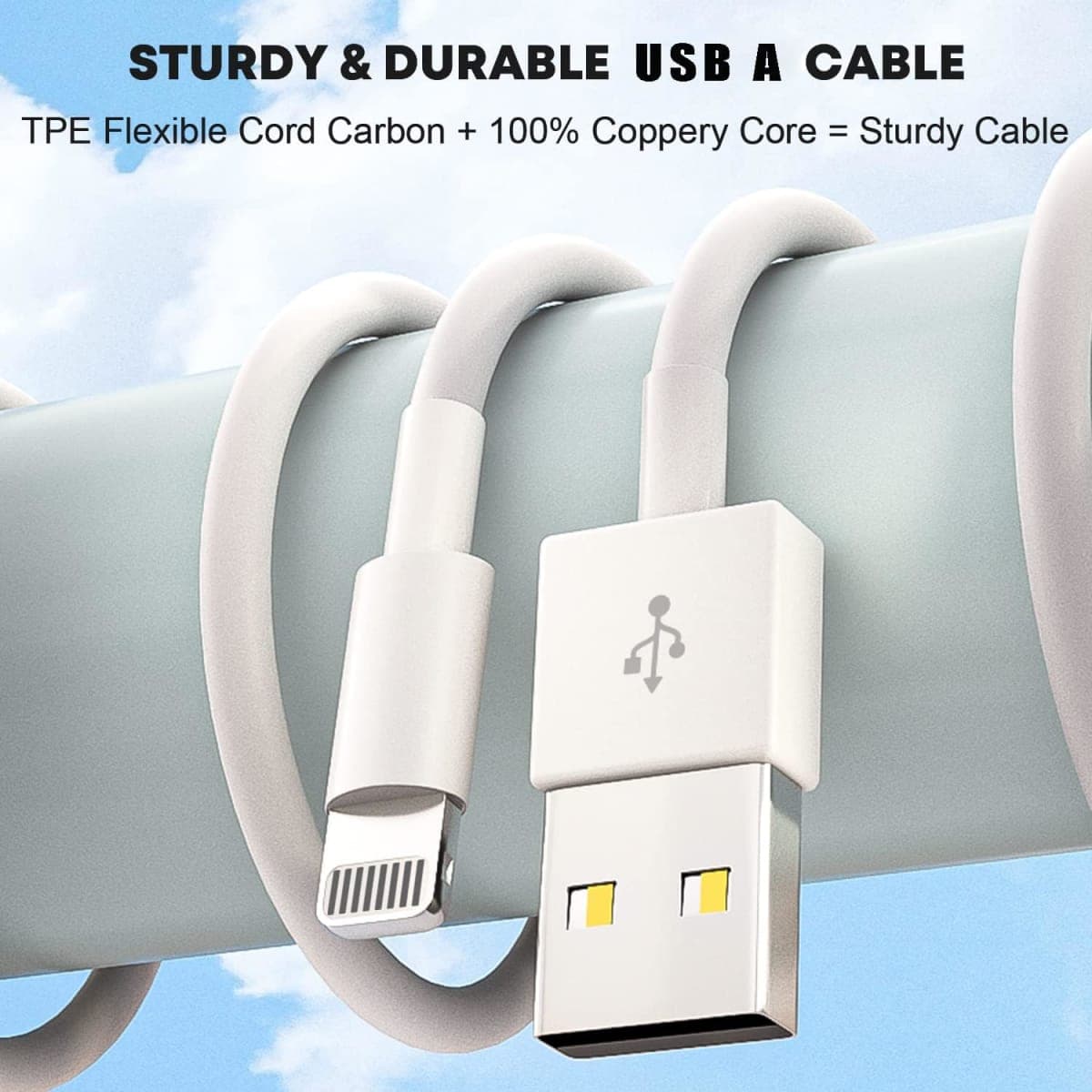iPad iPhone Charger Fast Charging [ Apple Certified ] 2Set 6FT USB to Lightning Cable iPad Cord with 12W Foldable Block i Phone Charging Travel Wall Plug Compatible with i Pad, iPadPro, iPadAir,iPhone thumbnail 5