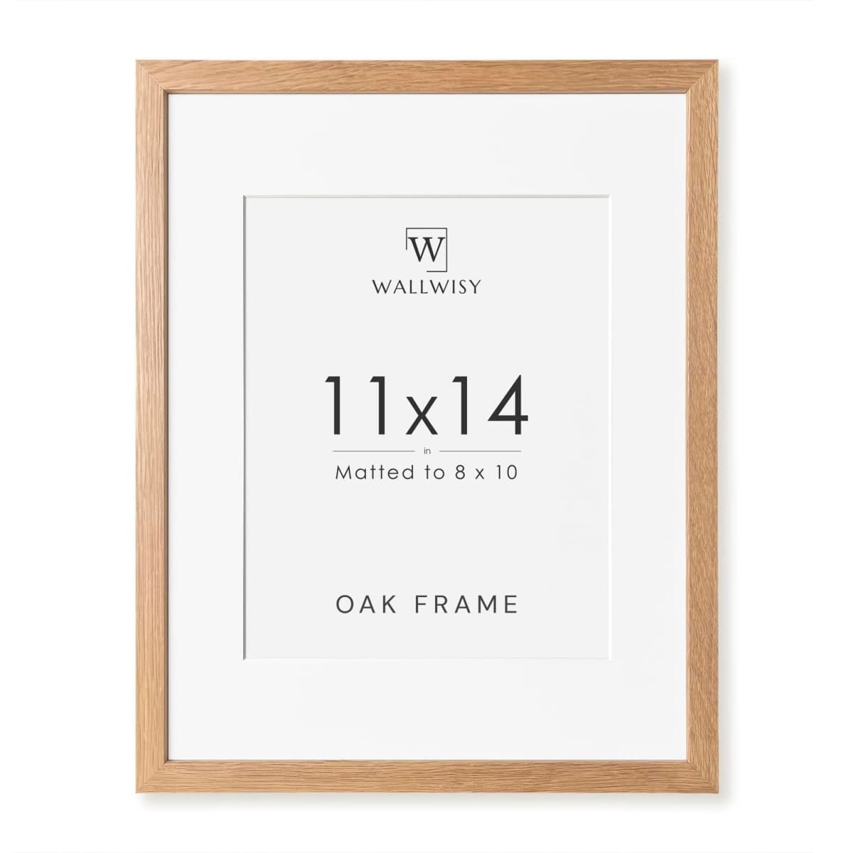 wallwisy 5x7 Picture Frame, Solid Oak Wood 5x7 Photo Frame with Mat to 4x6, 7x5 Picture Frames for Wall and Tabletop Display, Natural Oak 5 x 7 Frame, Set of 1