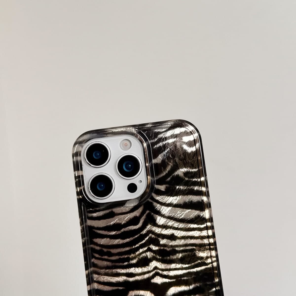 ZUDIISO for iPhone 17 Pro Max Glitter Leopard Print Phone Case, Sparkly Cheetah Animal Pattern Clear Soft TPU Shockproof Protective Cover for Women Girls (Zebra Stripe, for iPhone 16 Pro Max) thumbnail 2