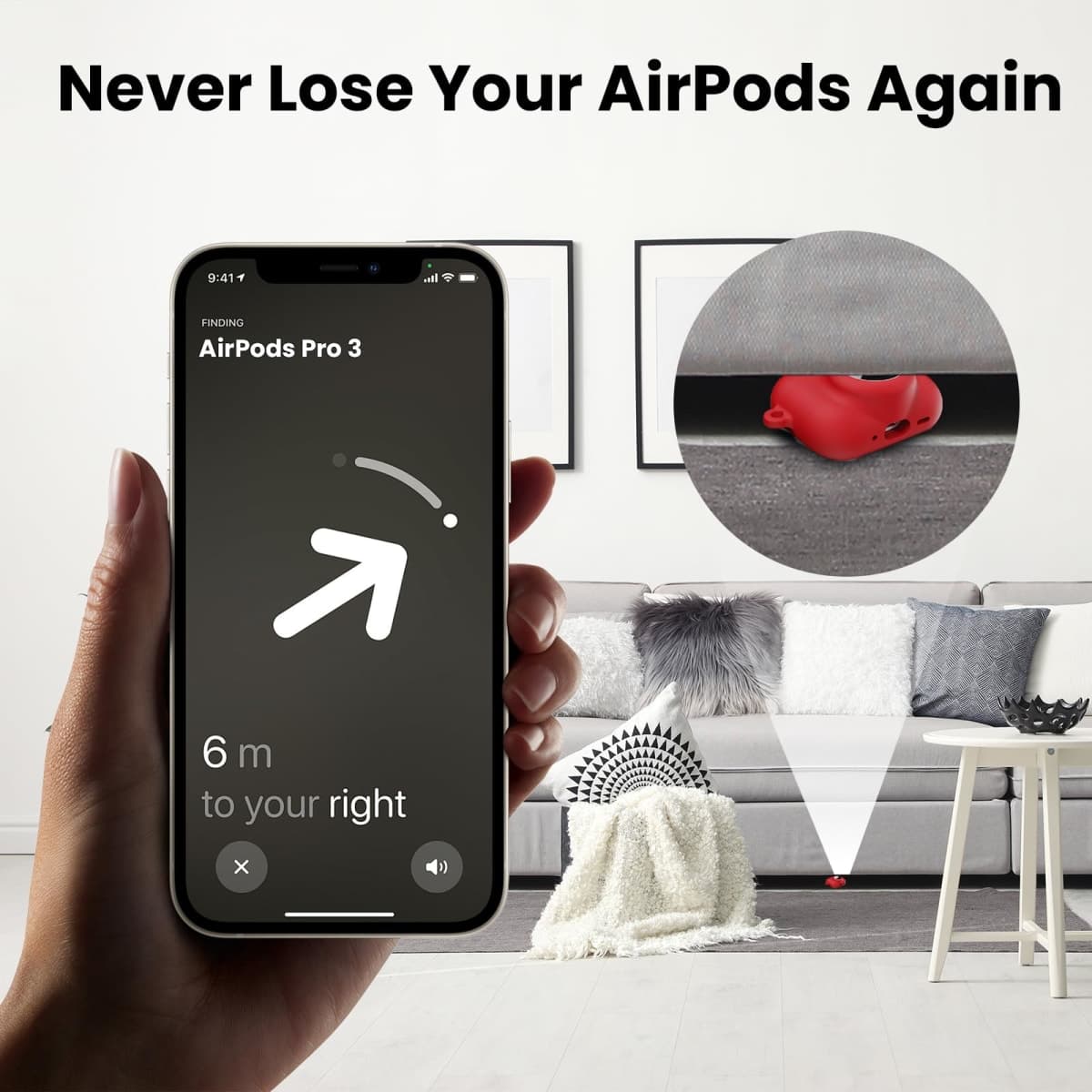 LDSXAY 2 in 1 Silicone Case Compatible with AirPods Pro 3 and AirTag, Shockproof Protective Case Cover for AirPods Pro 3rd Generation 2025 with Cleaner Kit & Carabiner (Black) thumbnail 4