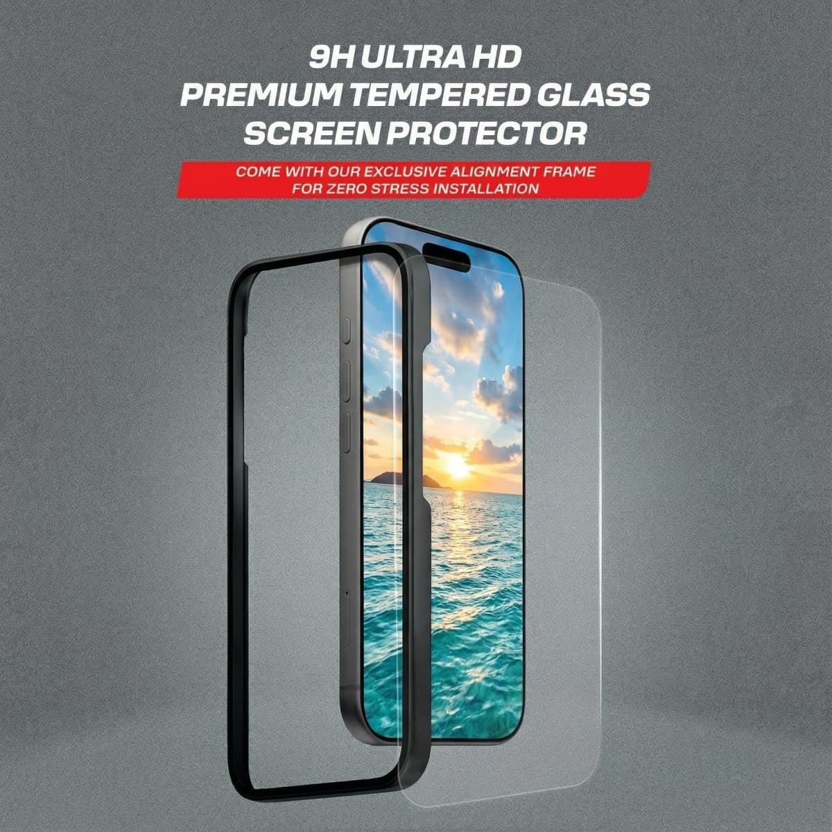 F4ST 3 Pack Tempered Glass Screen Protector for iPhone 17 Pro Max 6.9 Inch [9H Hardness Shatterproof] HD Clear Full Coverage, with Alignment Frame, Easy Installation, Case Friendly, Bubble Free thumbnail 2