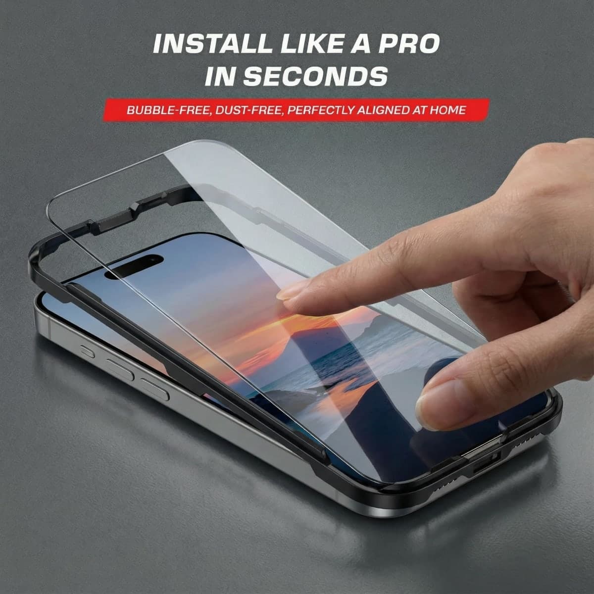 F4ST 3 Pack Tempered Glass Screen Protector for iPhone 17 Pro Max 6.9 Inch [9H Hardness Shatterproof] HD Clear Full Coverage, with Alignment Frame, Easy Installation, Case Friendly, Bubble Free thumbnail 3