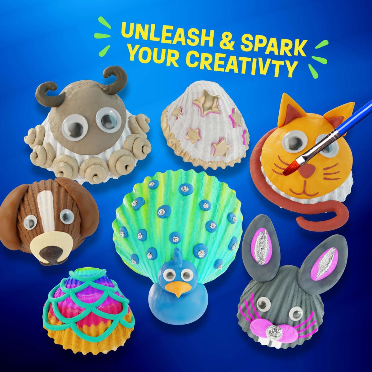 Dan&Darci Kids Sea Shell Painting Kit - Arts & Crafts Gifts for Boys and Girls Ages 6-12 - Craft Activities Kits - Creative Art Activity Easter Gift Toys for Age 6, 7, 8, 9, 10, 11 & 12 Year Old 8-12 thumbnail 2