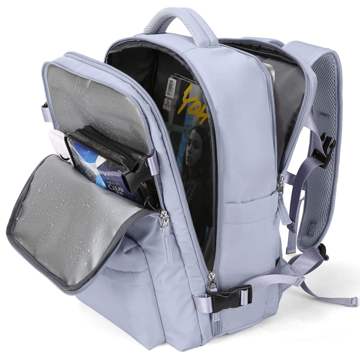 Large Travel Backpack Women, Carry On Backpack,Hiking Backpack Waterproof Sports School Laptop Backpack, C4-taro Purple, Large, Backpack