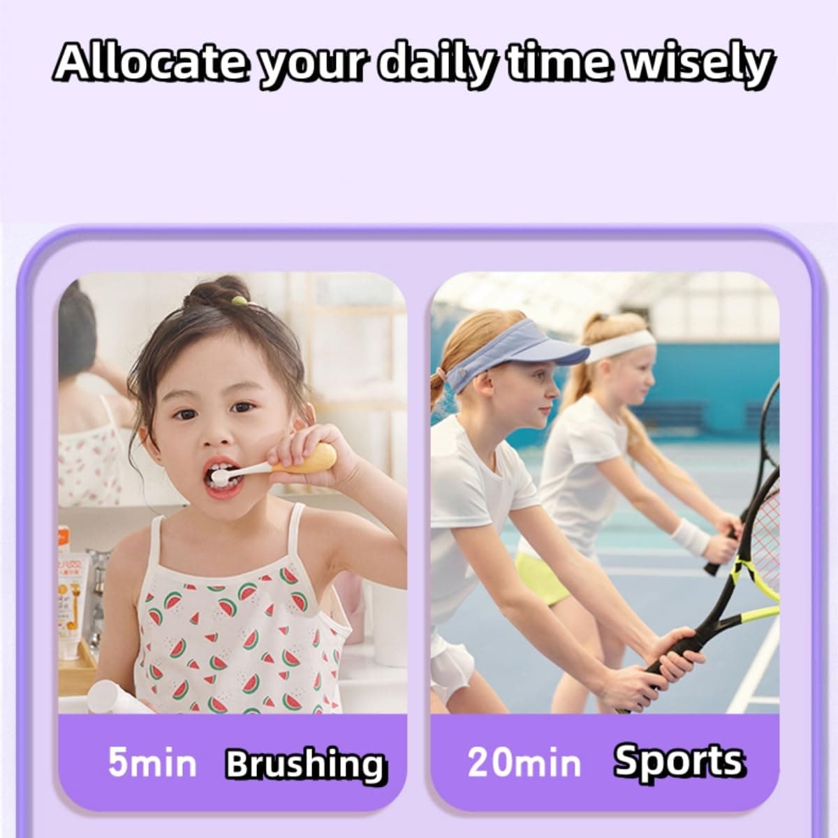 Kids Visual Timer Cute Rainbow - 60 Minute Countdown Timer Time Management for Kids and Adults, Timer for Cooking Classroom Meeting (Purple) thumbnail 5