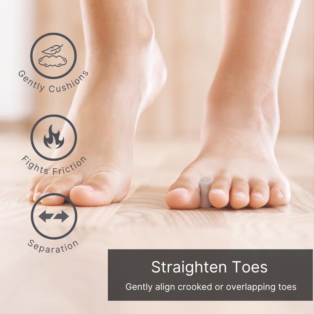NatraCure Gel Separators & Bunion Spacers for Toe Alignment – Straighteners Curled and Overlapping Hammertoe Corrector for Calluses, Crooked, Valgus Toe – 12PK thumbnail 3