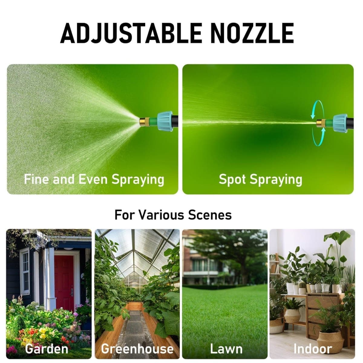 2 Gallon Electric Garden Sprayer, Battery Powered Weed Sprayer with USB Rechargeable Handle, 5 Spray Nozzles, Telescopic Wand & Adjustable Shoulder Strap for Lawn & Yard thumbnail 4