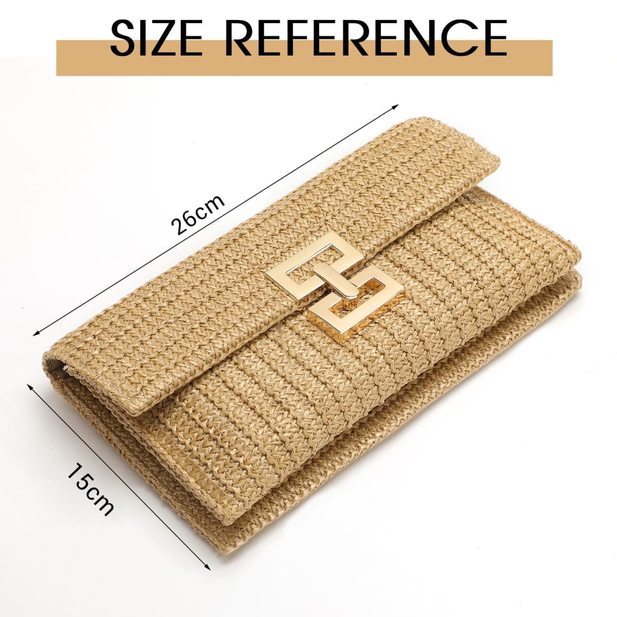 LEVOTIYER Straw Bag Woven Purse Straw Crossbody Bags for Women Straw Handmade Bag for Women for Casual Beach, Beige-satchel thumbnail 3