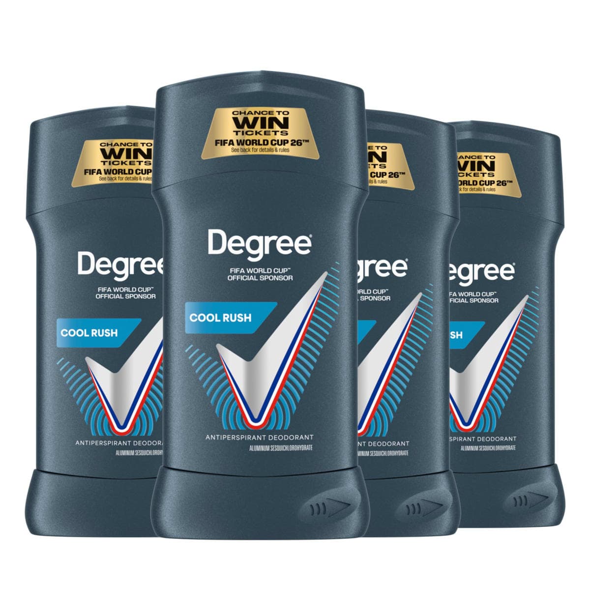Degree Men Advanced Protection Antiperspirant Deodorant Cool Rush 4 count 72-Hour Sweat and Odor Protection Antiperspirant For Men With MotionSense Technology 2.7 oz — image 1