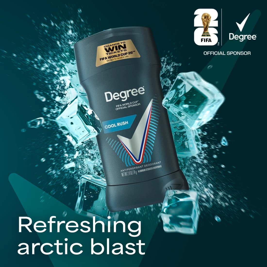 Degree Men Advanced Protection Antiperspirant Deodorant Cool Rush 4 count 72-Hour Sweat and Odor Protection Antiperspirant For Men With MotionSense Technology 2.7 oz thumbnail 3