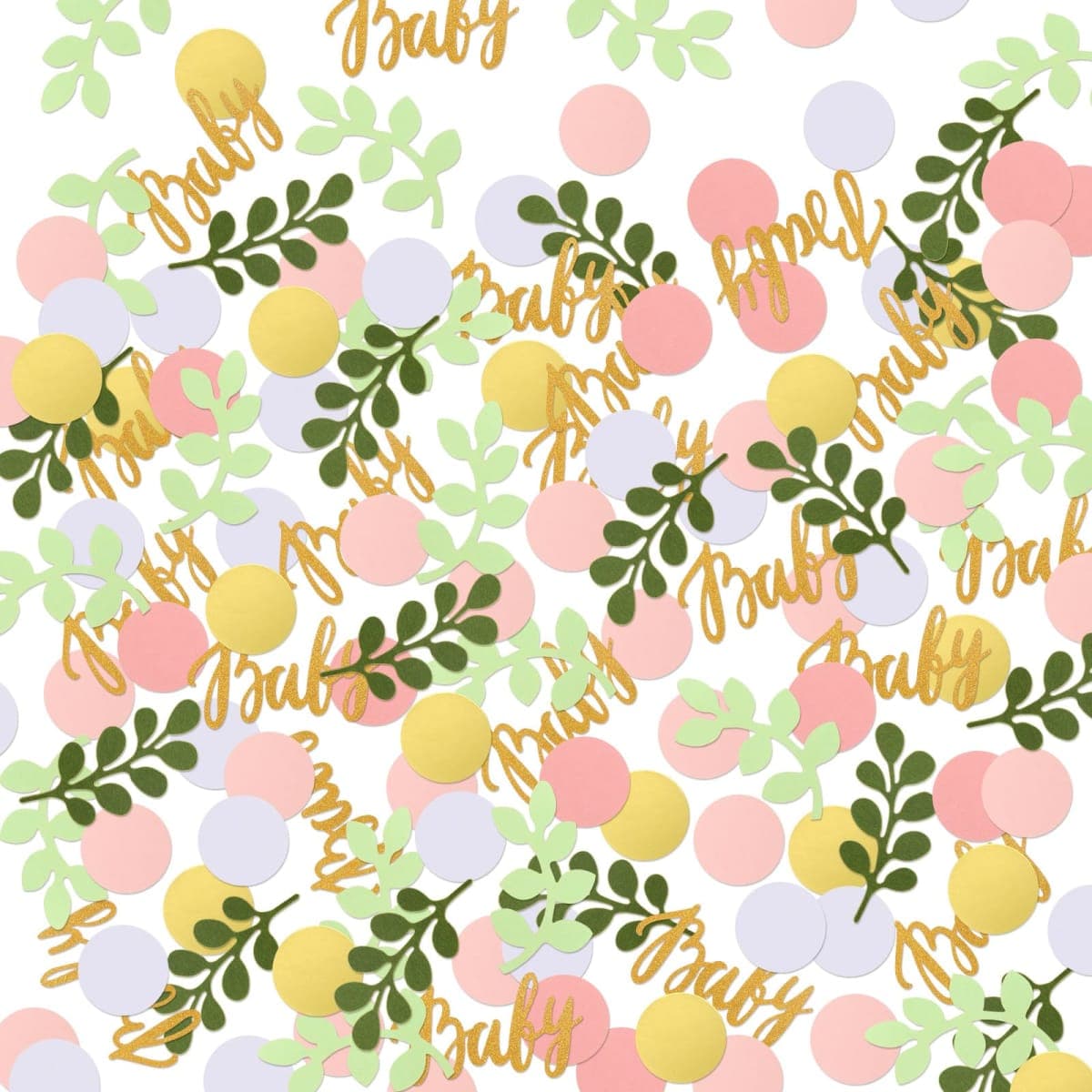 Minatee 400 Pcs Baby Shower Confetti Decorations Table Confetti Dots Gender Reveal Wedding Decor(Fresh Color,Orange Style) — image 1