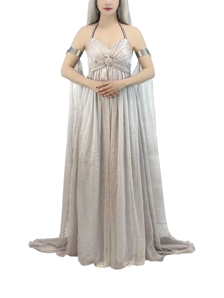 Nodkim Dragon Queen Costume Chiffon Dress Halloween Cosplay For Women-Small — image 1