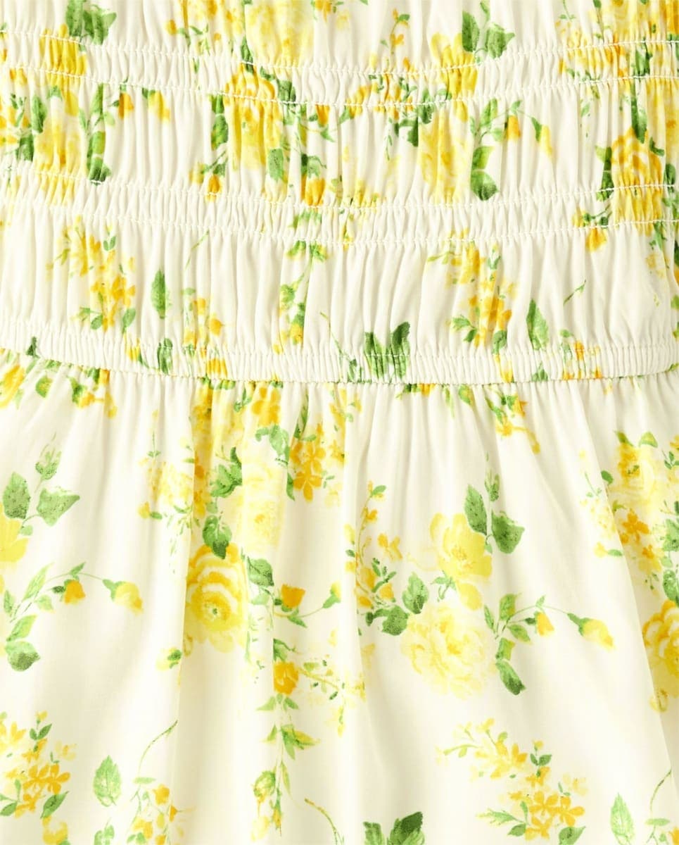 The Children's Place Girls' Short Sleeve Smocked Summer Dresses, Breeze, X-Small thumbnail 2