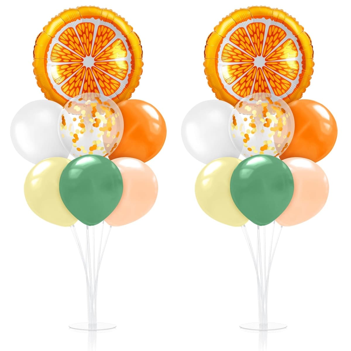 Kasyat 2 Sets Little Cutie Baby Shower Party Decorations Orange Fruit Balloon Centerpieces for Tables a Little Cutie Is on the Way Orange Balloon Stand Kit for Tangerine Fruit Birthday Party — image 1