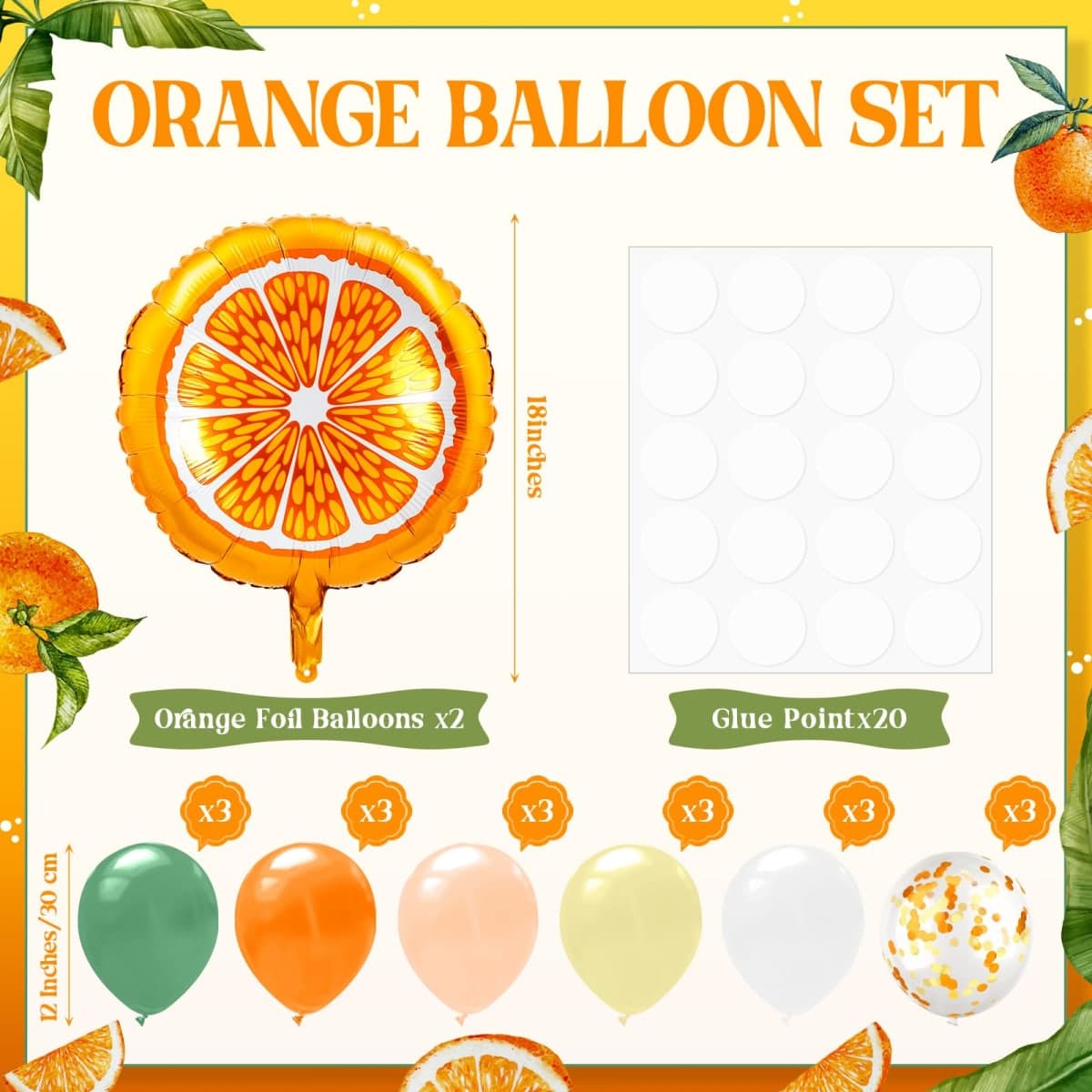 Kasyat 2 Sets Little Cutie Baby Shower Party Decorations Orange Fruit Balloon Centerpieces for Tables a Little Cutie Is on the Way Orange Balloon Stand Kit for Tangerine Fruit Birthday Party thumbnail 3