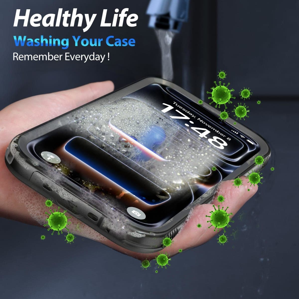 SPORTLINK for iPhone 17 Pro Waterproof Case, IP68 Certified 6.6ft Drop Proof Shockproof, Full Body Heavy Duty Rugged Built-in Screen Protector, Underwater Camera Ready, Dustproof with Lanyard (2025) thumbnail 4