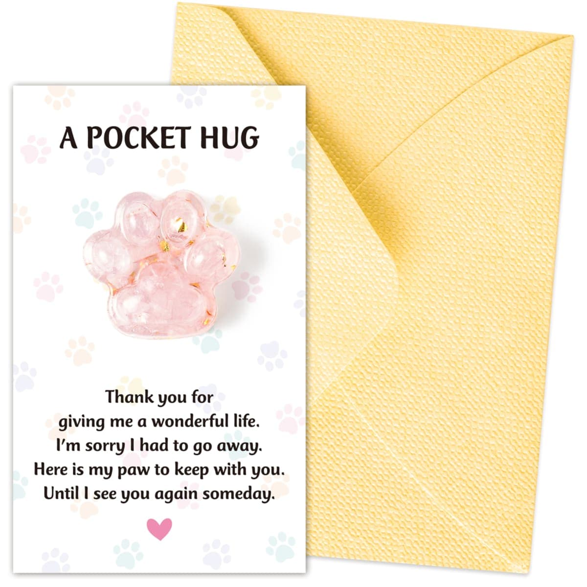 EYxsaxenk Pink Cat Paw with Card Gift Set