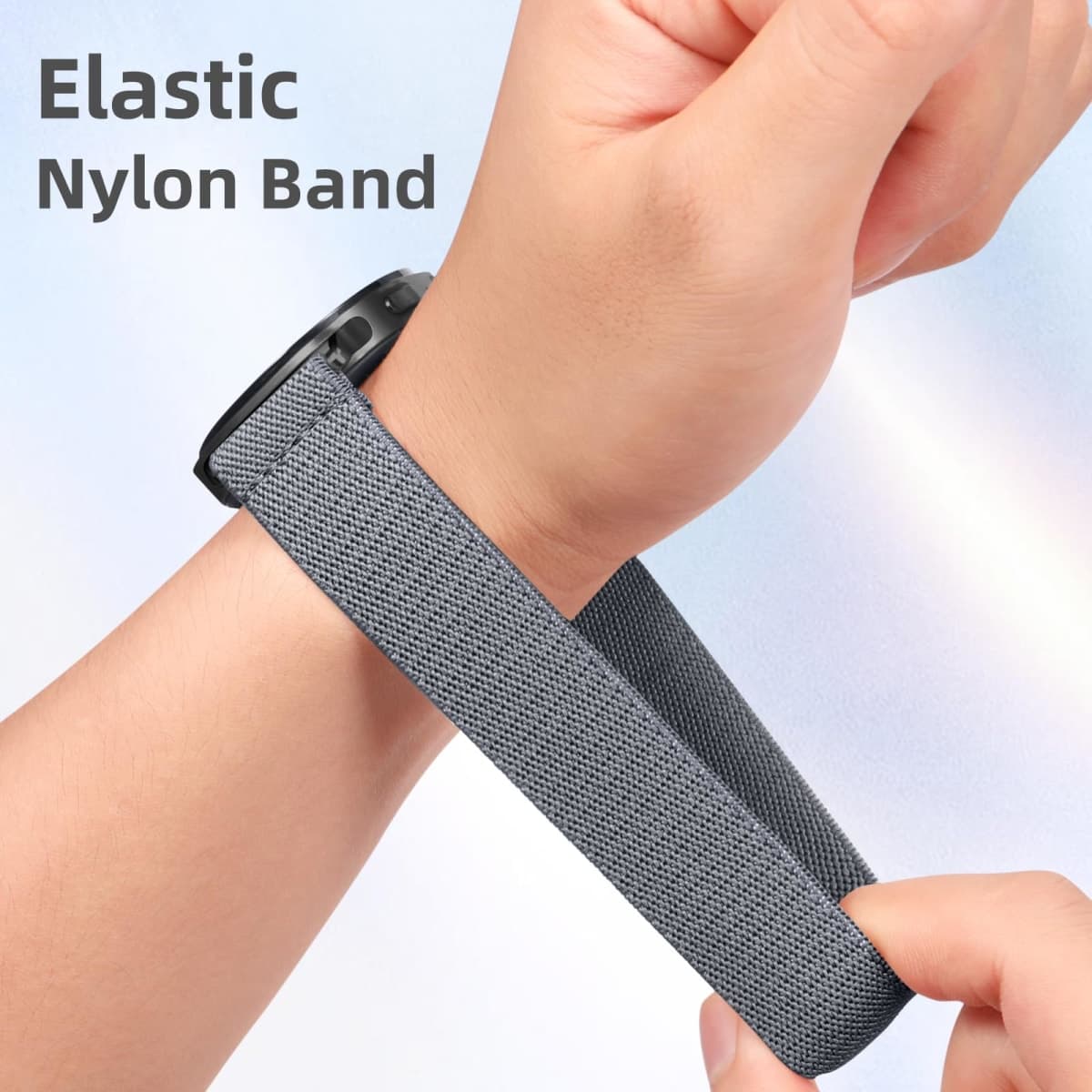 Adorve Stretchy Bands Compatible with Samsung Galaxy Watch 8 Bands 40mm 44mm/Galaxy Watch 8 Classic Band 46mm, Soft Elastic Nylon Fabric No Gap One Click Sport Replacement Strap for Men Women thumbnail 4