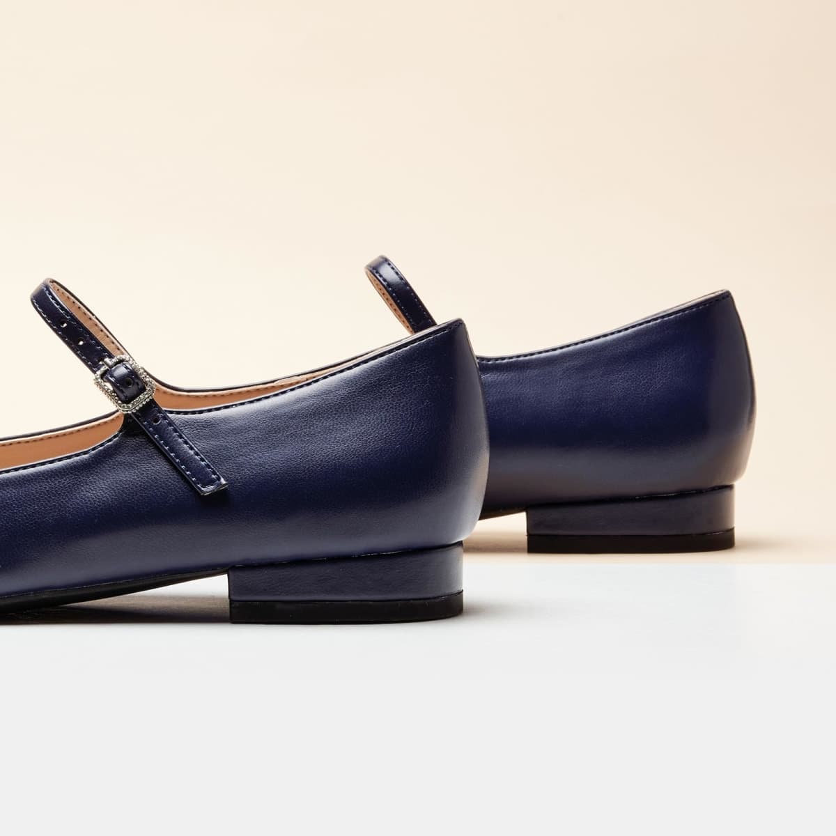 C.Paravano Mary Jane Shoes for Women | Womens Round Toe Flats | Strap Flats Shoes | Women's Flats | Mary Jane Flats | Leather Ballet Flats | Dressy Casual Work Office Party | Low Heel Dress Shoes, thumbnail 3
