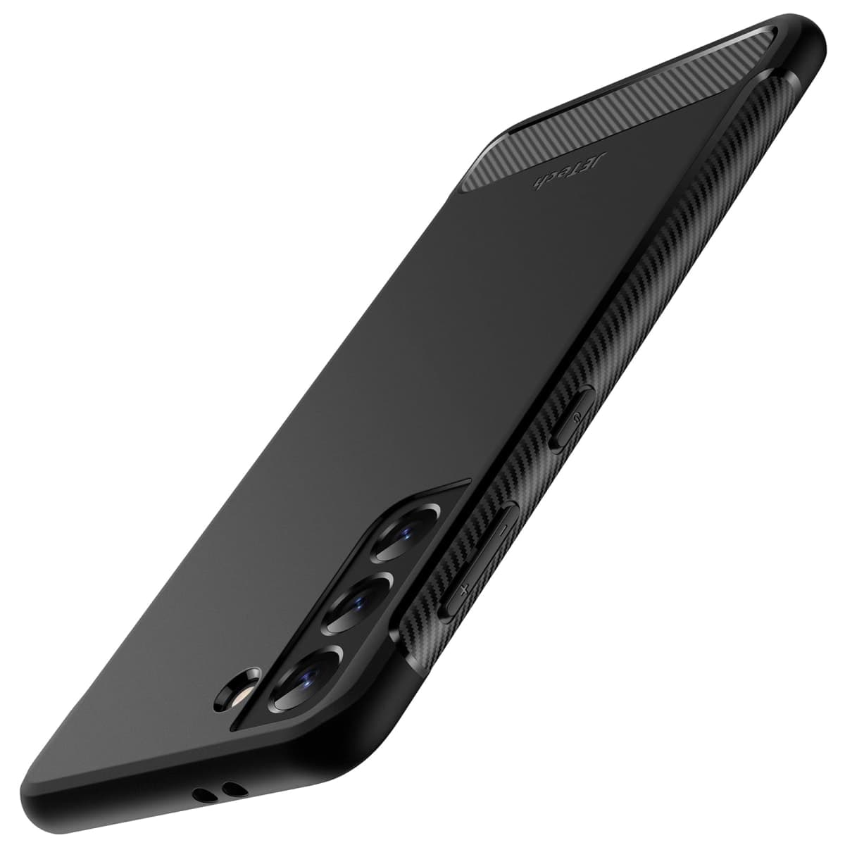 JETech Slim Fit Case for Samsung Galaxy S21 5G 6.2-Inch, Thin Phone Cover with Shock-Absorption and Carbon Fiber Design (Black)