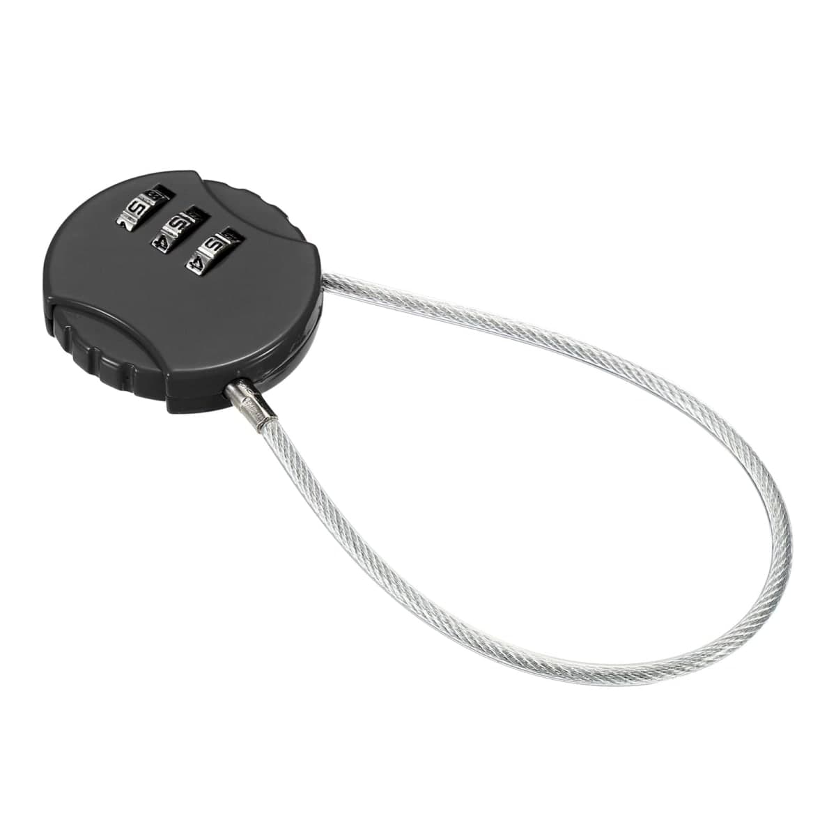 PATIKIL Combination Lock 8 Inch, 3 Digit Outdoor Waterproof Code Padlock with Wire Rope for Luggage Gym Locker Fence Toolbox Backpack, Black thumbnail 3