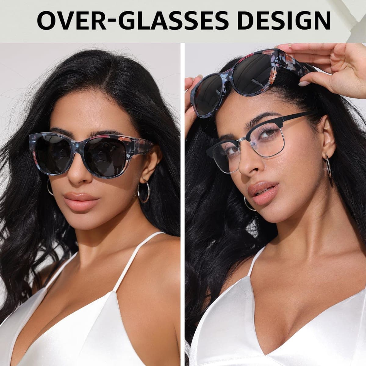 TJUTR Fit Over Glasses Sunglasses for Women, Polarized Oversized Sun Glasses with UV400 Protection thumbnail 2