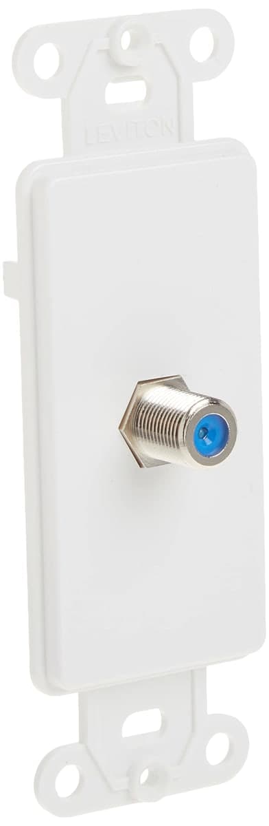 Leviton F Connector, Decora Insert, 40681-00W, White — image 1