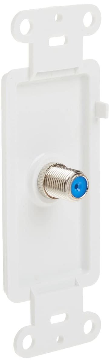 Leviton F Connector, Decora Insert, 40681-00W, White thumbnail 2