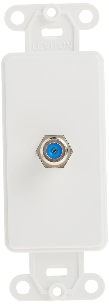 Leviton F Connector, Decora Insert, 40681-00W, White thumbnail 3