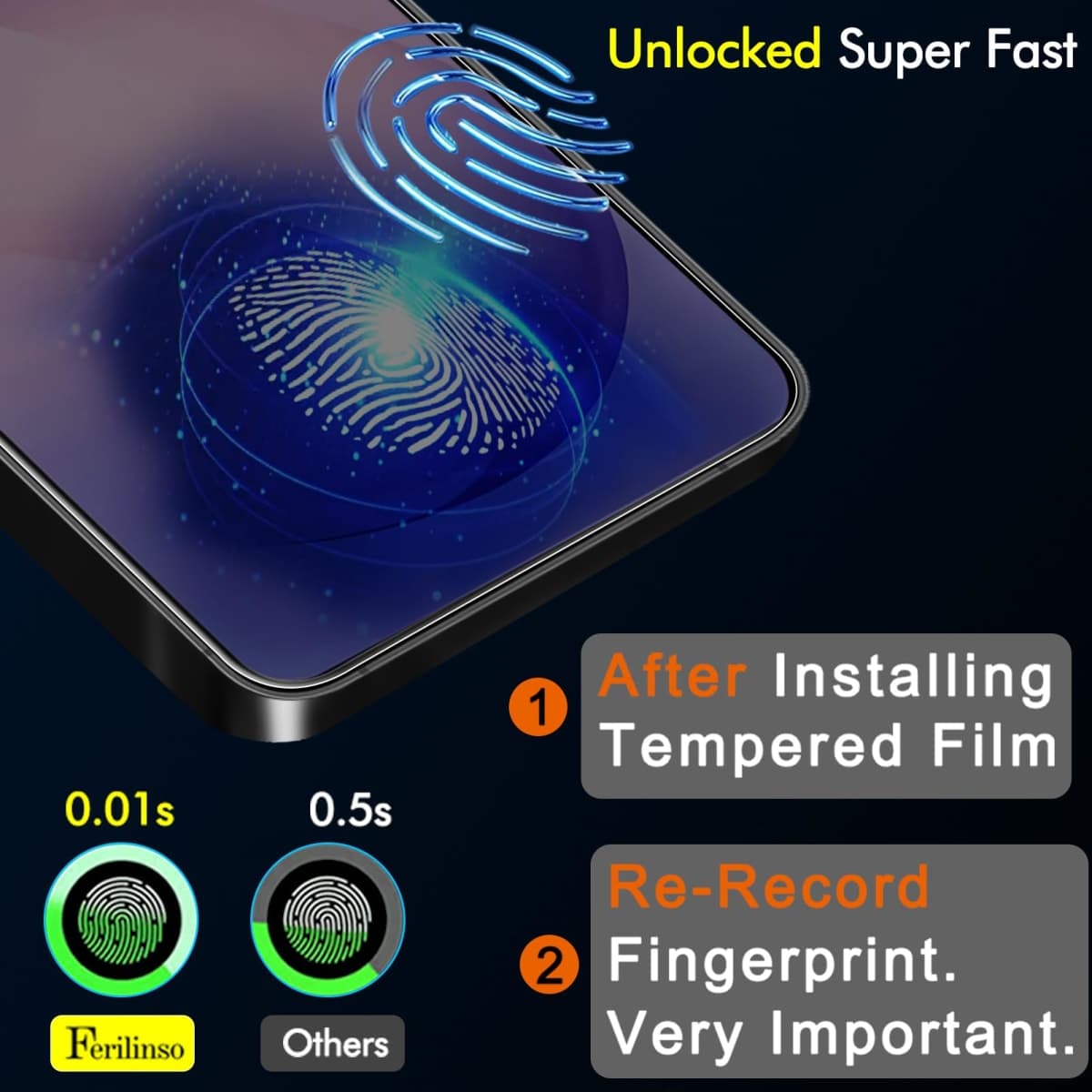 Ferilinso [Auto Dust Install] 3 Pack Screen Protector for Samsung Galaxy S26 Ultra, Military Grade Shatterproof, with 3Pack Tempered Glass Camera Lens Protector, Phone Case Friendly Accessories thumbnail 5