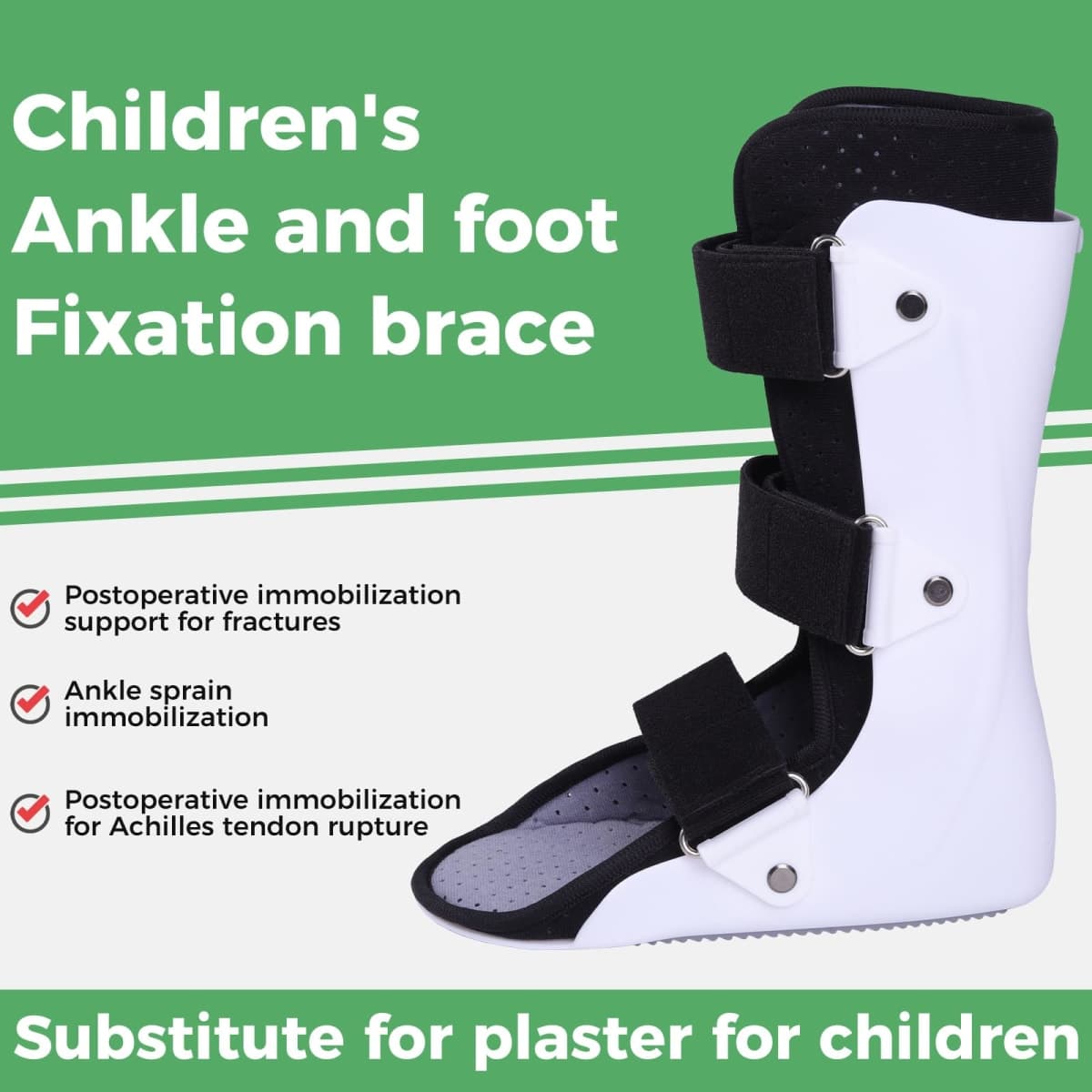 Pediatric Walking Boot For Kids,Fracture Boot for Kids, Orthopedic Support Shoe for Youth Ankle Break Injury, Kid's Stress Metatarsal Bone Fracture, Broken Foot or Toe Recovery Cast, Right(S) thumbnail 5