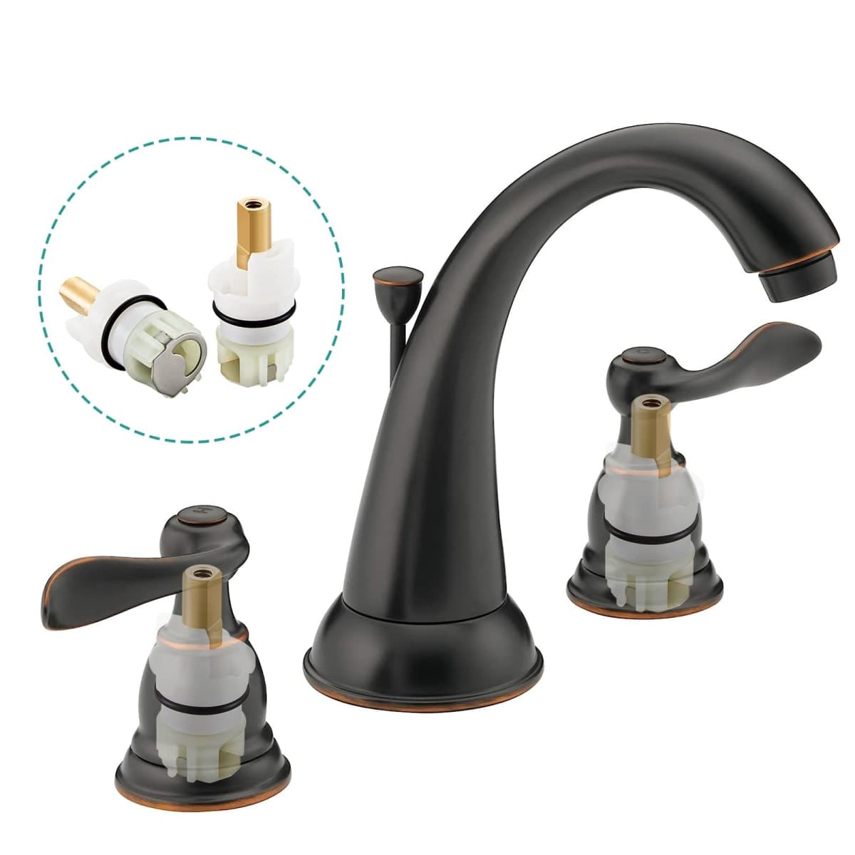 RP25513 faucet stem assembly, Replacement Kit for two handle faucet repair kit, Includes RP4993 Seats and Springs, 4 Pack thumbnail 5