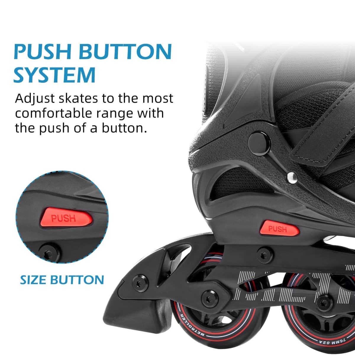 METROLLER Women Inline Skates Men Skates for Adult Female Male Adjustable Inline for Teens Boys and Girls thumbnail 4