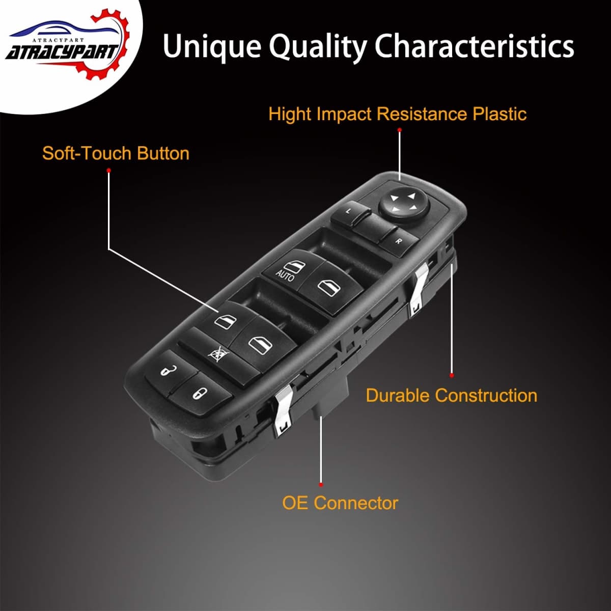 Master Power Window Switch | 8+13 PINS Check Required | Replacement for 2011-2016 Dodge Journey | Replaces# 68084001AD, 68084001AC, 68084001AB thumbnail 5